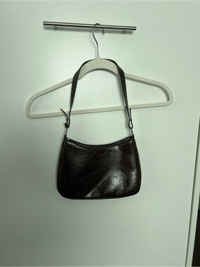 T.J.Maxx Dark Brown Leather Shoulder Bag